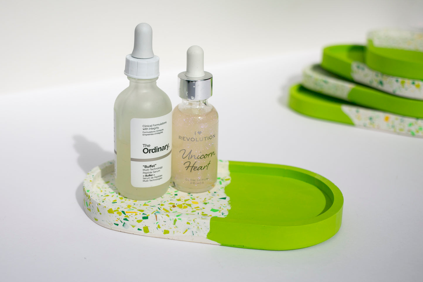 VIVIDS split terrazzo oval trays