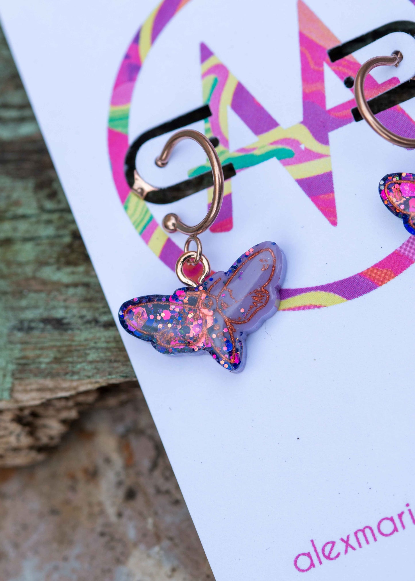 Moth earrings