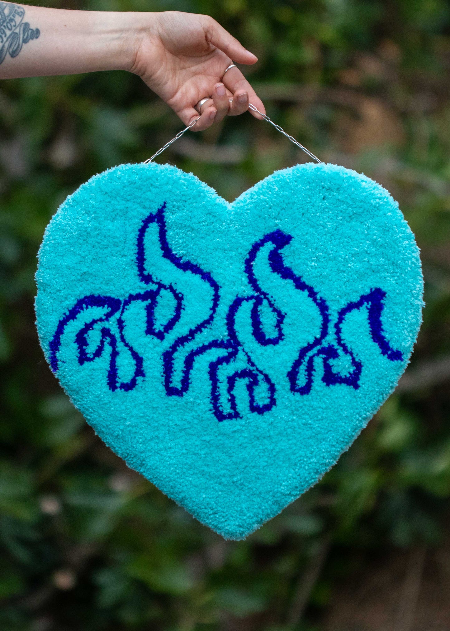 Heart flames wall hanging