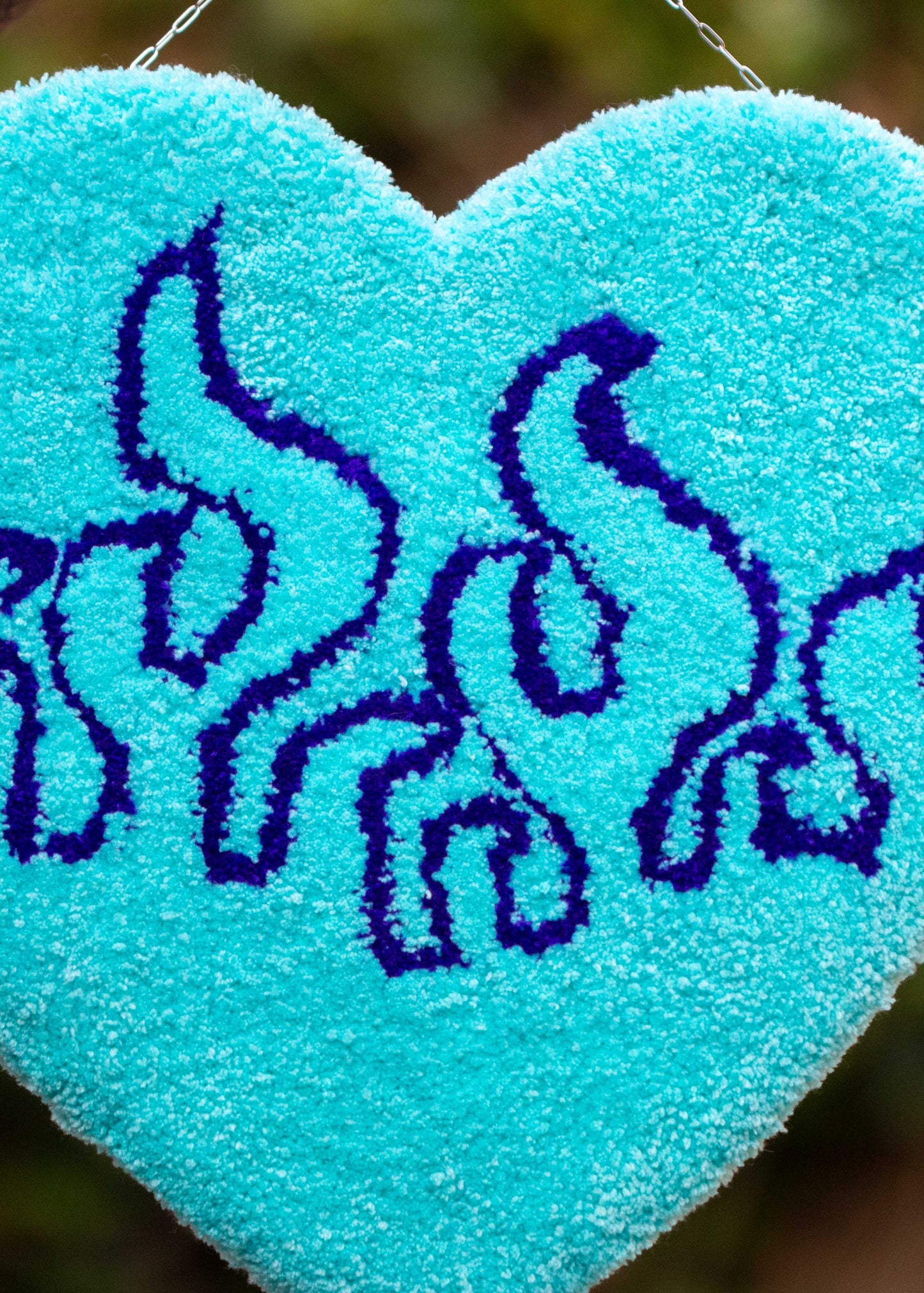 Heart flames wall hanging
