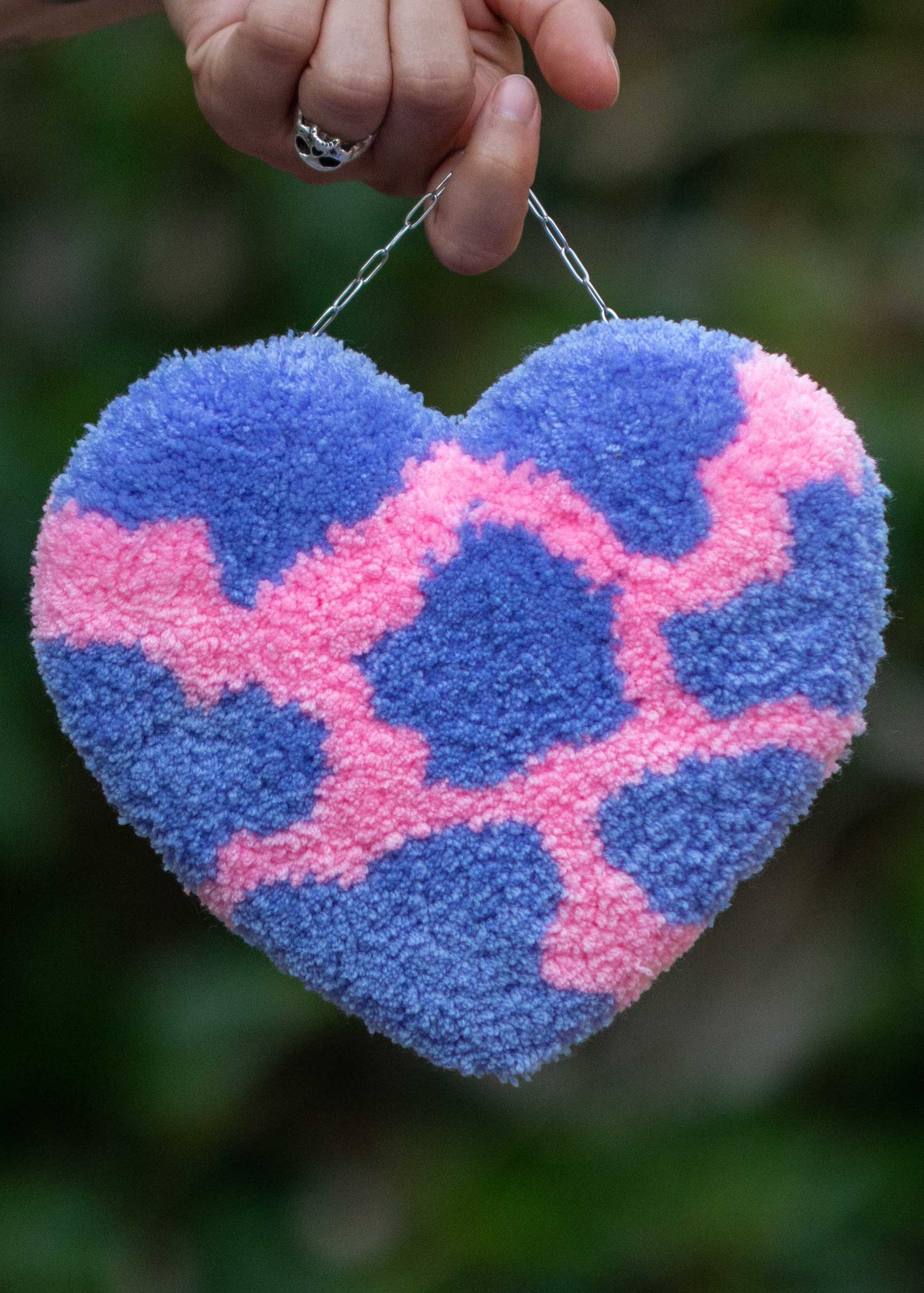 Cow print heart wall hanging