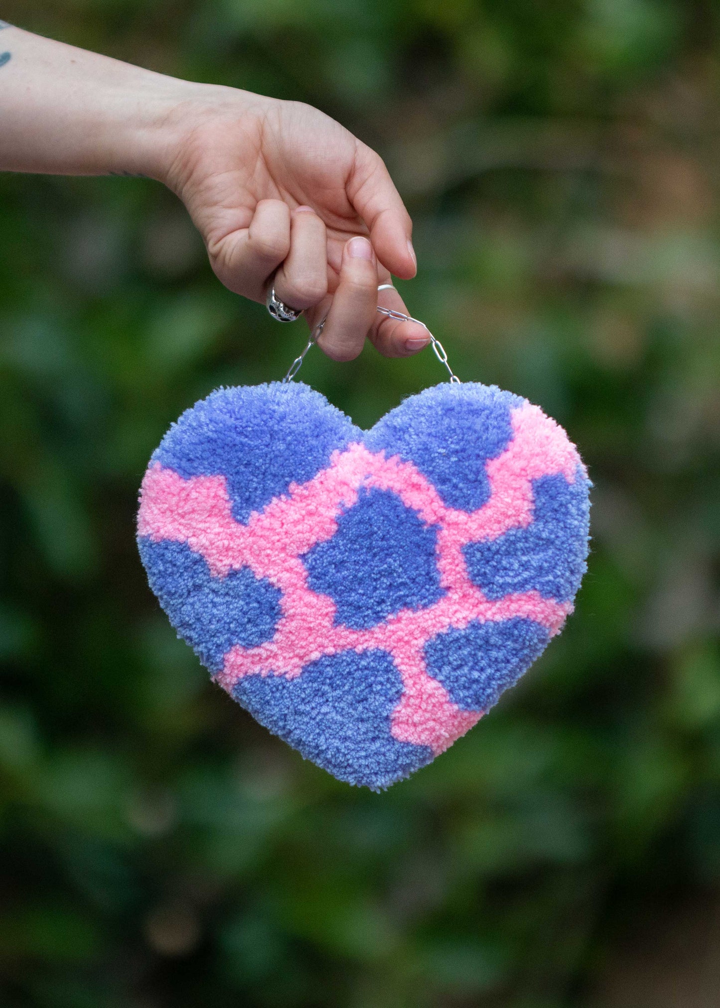 Cow print heart wall hanging