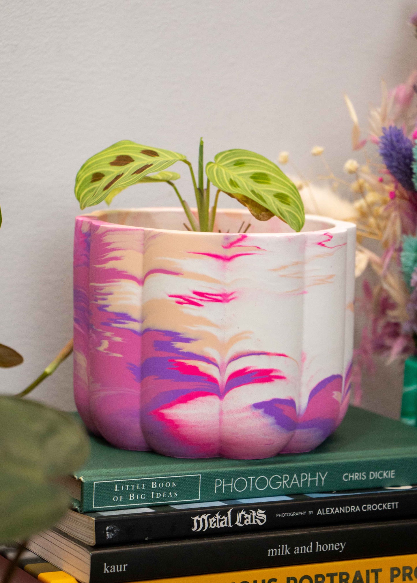 Marble bumpy planter