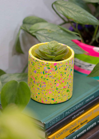 Small terrazzo planter