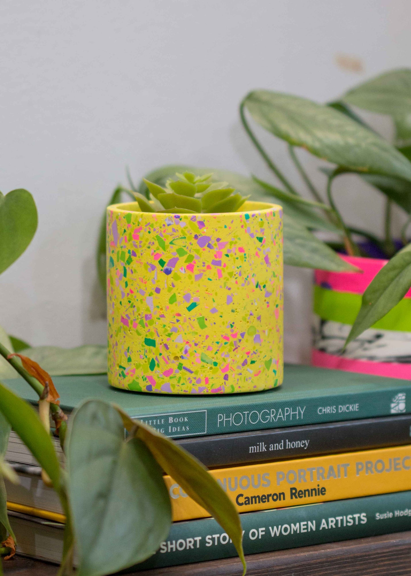 Small terrazzo planter