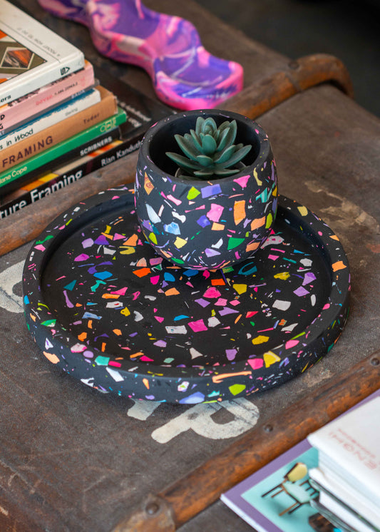 Medium chunky terrazzo tray