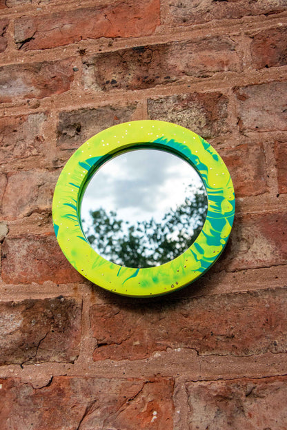 Small circular mirror