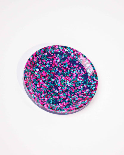 Glitter circular tray