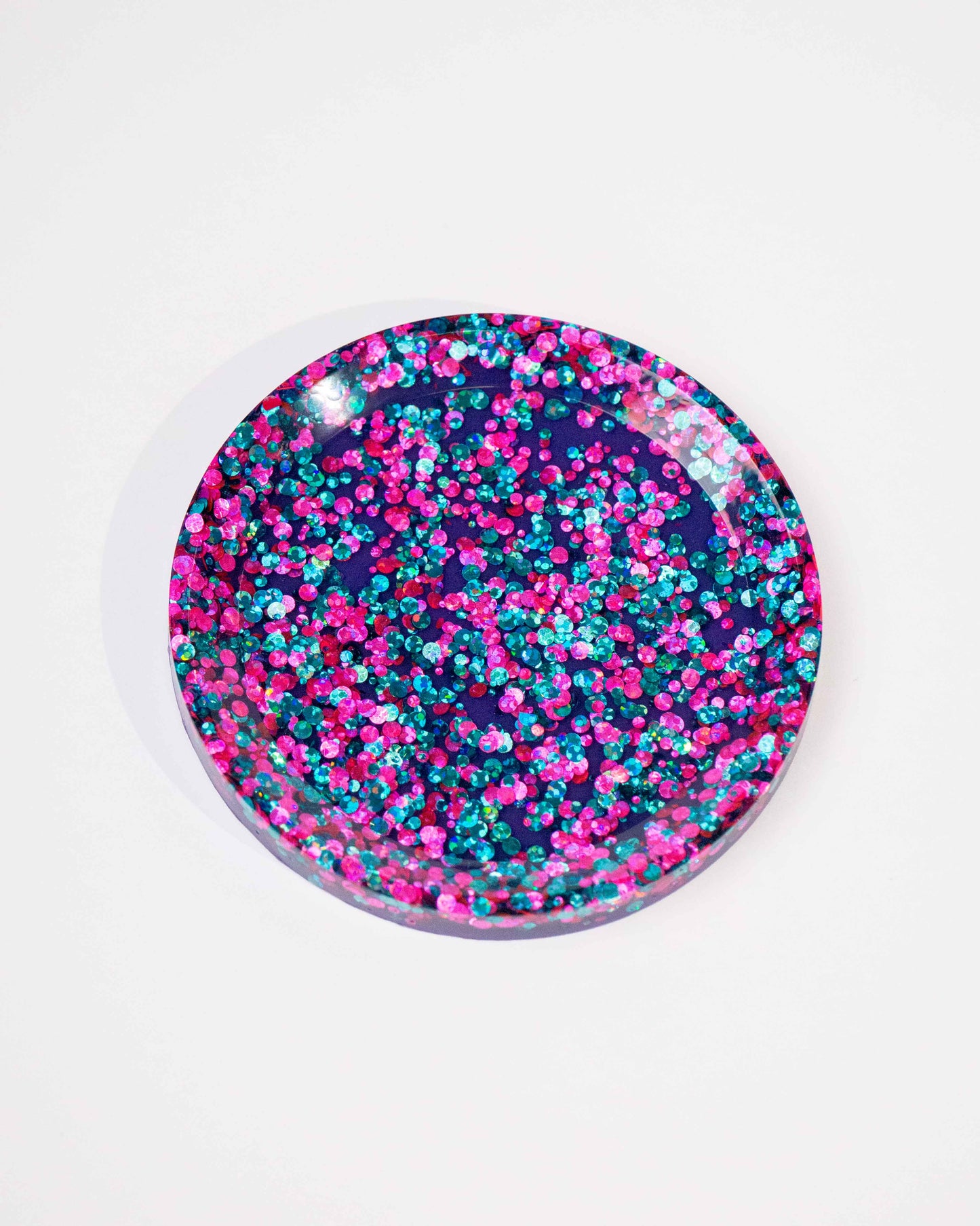 Glitter circular tray