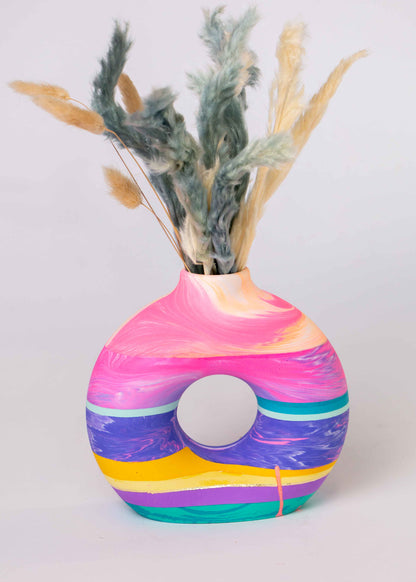 NO WASTE donut vase