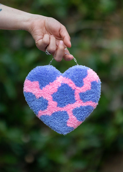 Cow print heart wall hanging