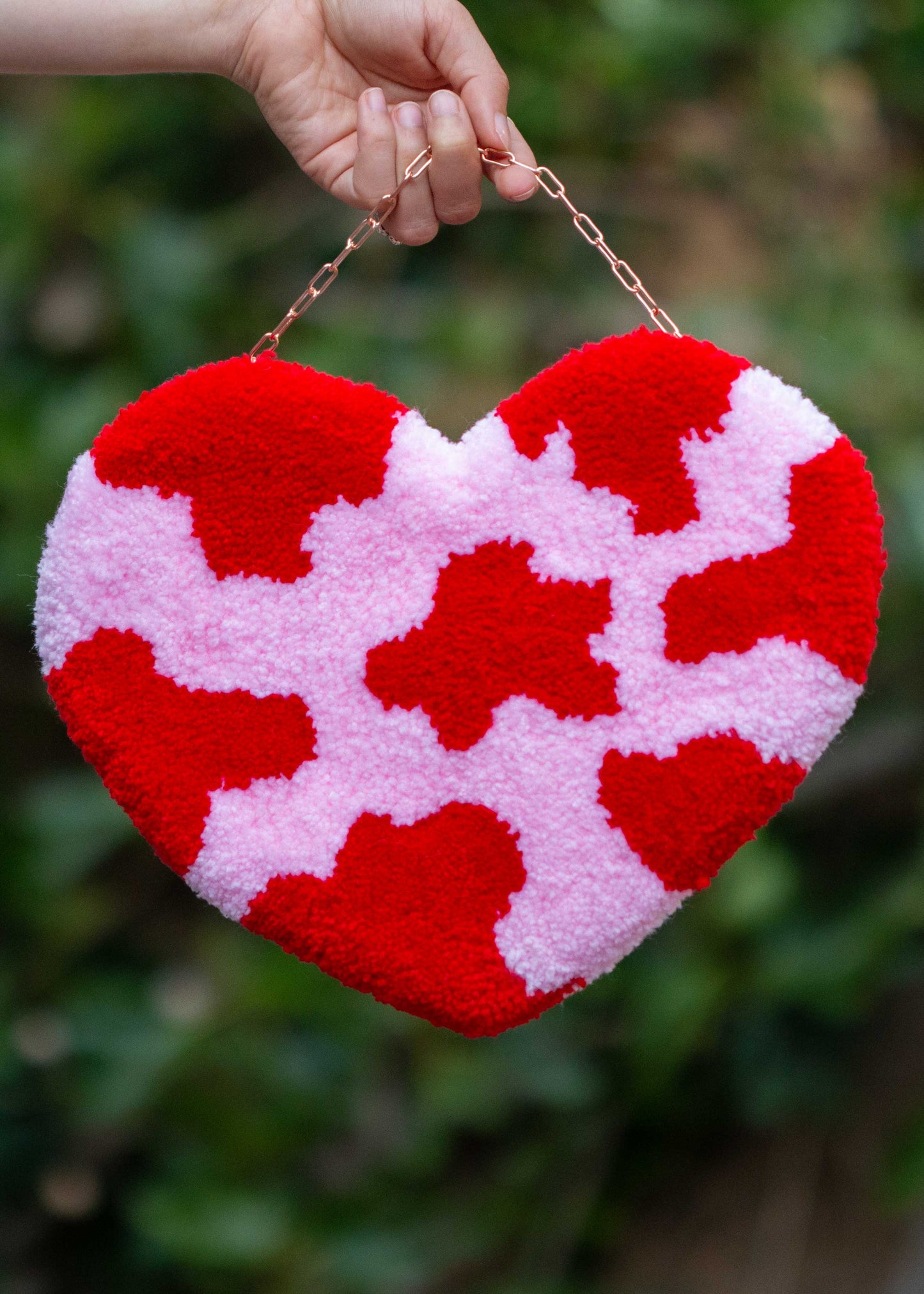 Cow print heart wall hanging