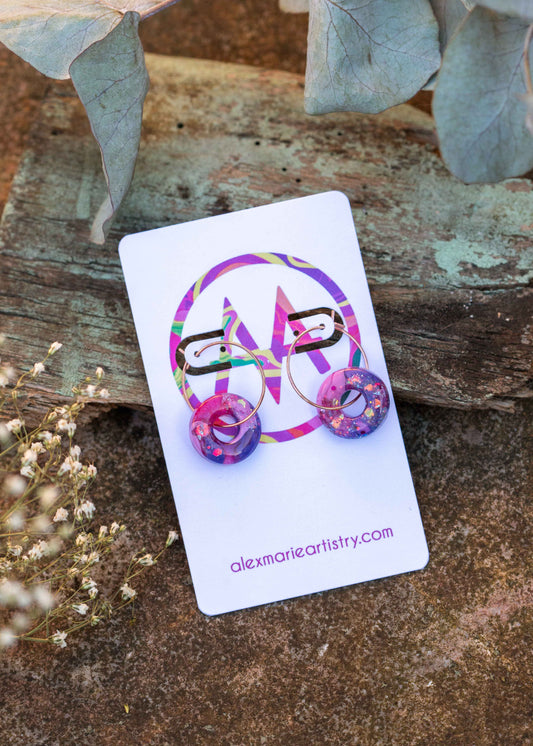 Donut earrings